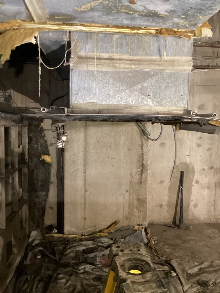 Mechanical ductwork at ASU Tunnel Network 015A