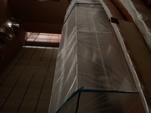 Temporary enclosure protecting an auditorium work area